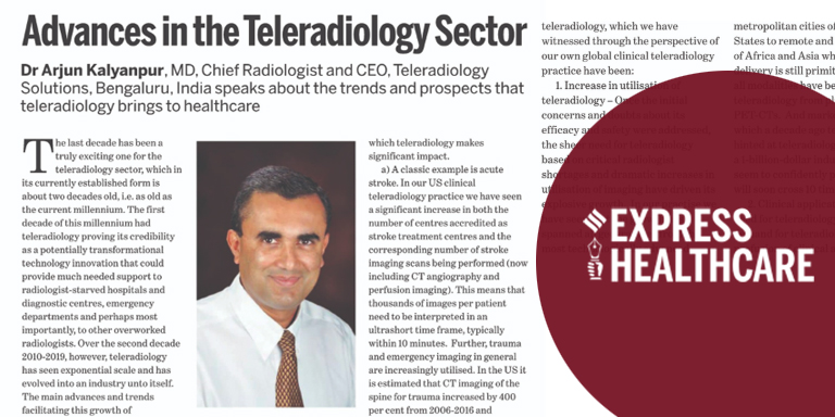 Advances in Teleradiology Sector - Dr Arjun Kalyanpur
